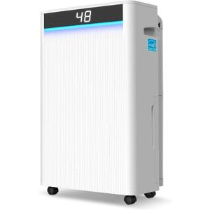 KeepGlad 80 Pint Dehumidifier with Drain Hose, 4,500 Sq.Ft Energy Star Compressor Dehumidifier for Home Basement Bedroom Bathroom Large Room, Intelligent Humidistat, 1.84 Gal Tank, Quiet 40dB