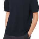 Vince Men's Sunfaded S/S Polo (Black, XL)
