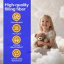 150g/5.29oz Polyfill Stuffing for Stuffed Animals,Toys, Cloud Decorations, and More Crafts - Hypoallergenic Soft Pillow Filling Stuffing, High Resilience Fill Fiber, Machine Washable, Natural White