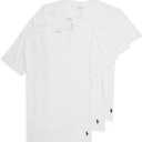POLO RALPH LAUREN Men's 4d Flex Cooling Ventilation Cotton Modal V-Neck Undershirts (Large, White/Cruise Navy - 3 Pack)