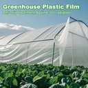 Greenhouse Plastic Sheeting 12 x 25ft - 6 Mil Clear Polyethylene Film, UV Resistant & Anti-Drip Heavy Duty Plastic Cover - Multi-Purpose Clear Tarp for Garden, Agriculture, and Construction (5-Layer)