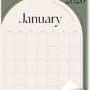 Aesthetic Wall Calendar 2026, 18 Monthly Vertical Calendar January 2026 to June 2027, 15" x 10" Modern Wall Hanging Calendar for School, Home, Office for Monthly Organizing & Planning (Green Vertical)