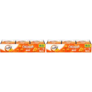 Pack Of 2 Goldfish Flavor Blasted Xtra Cheddar Cheese Crackers, Baked Snack Crackers, 0.9 oz On-the-Go Snack Packs, 9 Count Tray, BBD: 08/03/2025 Pack Of 2 Goldfish Flavor Blasted Xtra Cheddar Cheese Crackers, Baked Snack Crackers, 0.9 oz On-the-Go Snack Packs, 9 Count Tray, BBD: 08/03/2025
