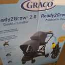 Graco Ready2Grow 2.0 Double Stroller, Twin Baby Stroller Features Bench Seat and Standing Platform Options, Compact Fold Perfect for Baby Travel, Rafa