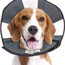 ZenPet Pet Recovery Cone E-Collar for Dogs and Cats - Always Use with Your Pet's Everyday Collar - Comfortable Soft Collar is Adjustable for a Secure and Custom Fit (Medium)