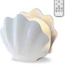 Essential Oil Diffuser 260ML, Shell Aroma Diffuser with Remote Control, 7 Colors LED Night Light for Bedroom Home Relaxation (White)