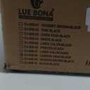 LUE BONA Vanity Stool, Square Linen Makeup Stool with Metal X Legs, Small Ottoman Stool Chair for Vanity, Modern Padded Vanity Seat Foot Rest Stool for Makeup Room, Living Room, Bathroom, Carbon Gray