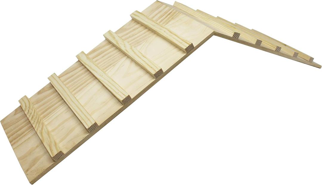 Wood Bridge for Small Animal Cage or Habitat - Guinea Pigs, Ferrets, Chinchillas, Hedgehog, Dwarf Rabbits and Other Small Animals