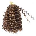 8Packs Curly Crochet Hair Boho Ocean Wave Crochet Hair 12Inch Pre Looped Crochet Hair for Black Women Pre Twisted Bench Curl Crotchet Hair(P27/33, 12inch)