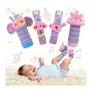 Sock rattles for Babies 0-24 Months Baby Animal Foot Finder Educational Toys