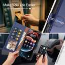 Compatible with Samsung Galaxy S26 Plus Case Wallet with Card Holder [4 Card Slot] Women Men,RFID Blocking PU Leather Phone Case Flip Protector Cover Credit Card Slot Kickstand,Dark Blue