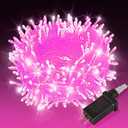 200 LED Pink Fairy Lights, 66ft Plug-in Decorative String Lights with 8 Modes for Indoor Outdoor Bedroom Wall Tree Patio Wedding Party (Pink, 200 LED 66ft)
