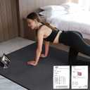 Hatha Yoga Large TPE Yoga Mat 6'x4'x1/2" Extra Thick Non-Slip Exercise Mat - for Yoga Pilates & Home Gym Workouts