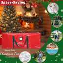 Large Christmas Tree Storage Bags Heavy Duty Tree Bags Holiday Storage Bags Protects From Moisture Or Dust,Alternative To Xmas Tree Storage Box (Red, 7.5 Ft)