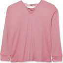 Long Sleeve Ribbed Tie Front Top