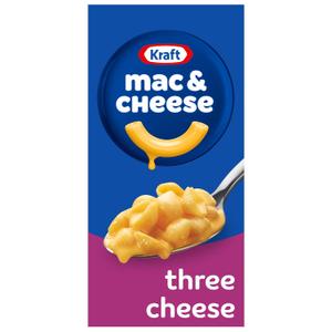 Kraft Mac & Cheese, 1 Box, for Easy Dinner or Dinner Sides, Three Cheese with Mini-Shell Pasta, No Artificial Flavors, Preservatives or Dyes, 7.25 oz BB Date 24 May 2026