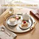 3 Pack Metal Serving Trays, Cute, Silver, Gold