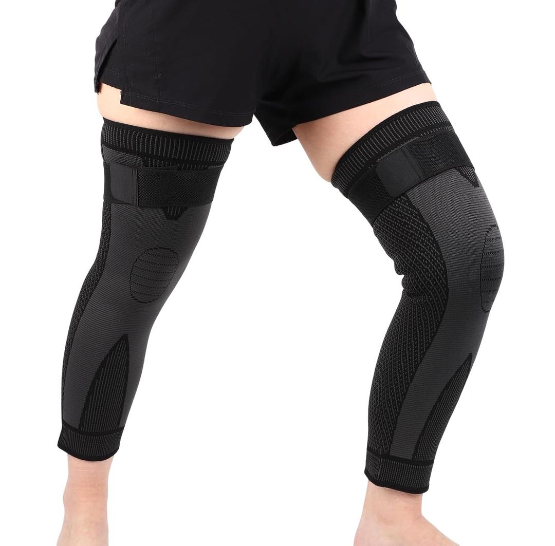 SUJAYU 2 Pack Knee Wraps for Pain Relief Women Men, Knee Compression Sleeve for Men Women, Compression Knee Brace for Arthritis Pain and Support (Black, Large)