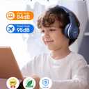 EarFun K2 Kids Bluetooth Headphones, Kids Headphones with Volume Limited, 40H Playtime, Built-in Mic, Stereo Sound, Foldable Over-Ear Headphone for School/Travel/iPad/Tablet, Blue