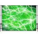 QICAIYUN 7x5ft Lightning Backdrop Sky Storm Green Backdrop Sky Flash Photography Background for Boys Birthday Party Decoration YUNBDJ714