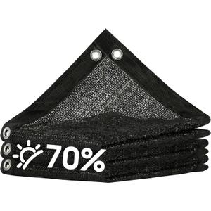 Royal Shade 70% Black Shade Cloth 16FT x 24FT Mesh Tarp with Grommets for Garden Patio, Plant Shading, Greenhouse, Pergola, Chicken Coop, Dog Kennel, Lawn (We Make Custom Size)