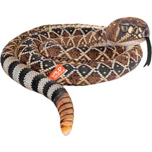 Wild Republic Snake Living Earth Diamondback Rattlesnake, Stuffed Animal, 60 inch, Plush Toy, Fill is Spun Recycled Water Bottles