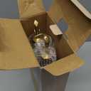 COOK WITH COLOR Glass Olive Oil Bottle Dispenser - 2 Pack- 17oz Oil and Vinegar Cruet - Olive Oil Carafe Decanter for Kitchen (Brown)