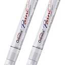 Overseas Permanent Paint Pens White Markers - 2 Pack Single color Oil Based Paint Markers, Medium Tip, Quick Drying and Waterproof Marker Pen for Metal, Rock, Wood, Plastic, Canvas, Rubber, Glass