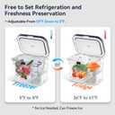 Megiu Car Refrigerator, Portable Car Fridge 12V Refrigerator 19 Quart (18 Liter) Freezer Compressor Cooler 12V/24V DC 110240 V AC for Outdoor, Camping, Travel, Home Use -0.4~+59 (Blue)