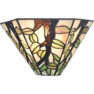 SAMTEEN Tiffany Wall Sconce with Stained Glass Shade 11-Inch