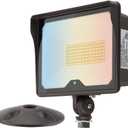 kadision 55W LED Flood Light with Dusk-to-Dawn Photocell, 3000K/4000K/5000K Selectable, 120V 6600lm IP65 Waterproof Knuckle Mount Outdoor Security Lights, ETL Listed 1-Pack