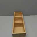 Bamboo Bathroom Basket, Wood Toilet Tank Basket, Wooden Storage Box with 3 Compartments for Bathroom Organizer (16.5 x 5.5 x 3.5 inch)
