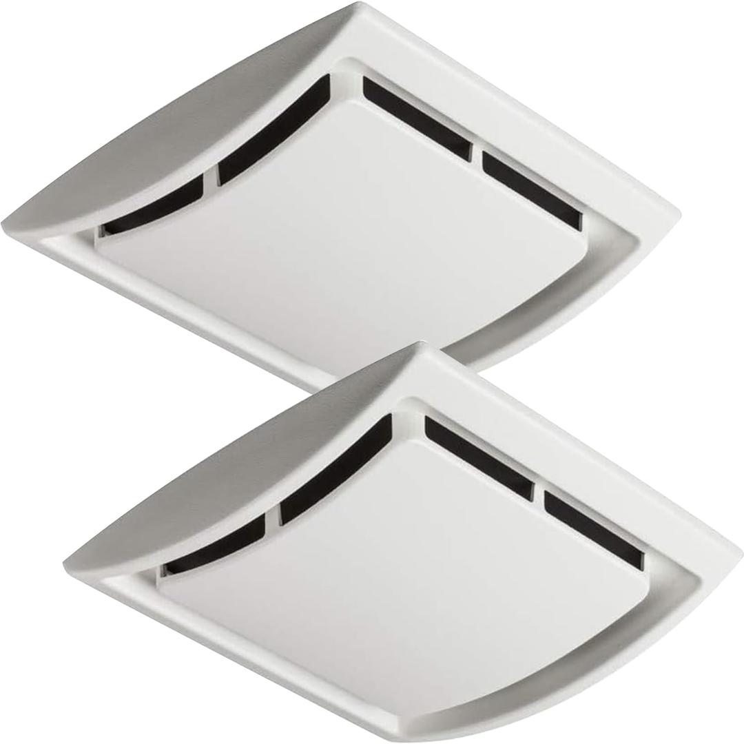 QK60S Bathroom Ventilation Grille Upgrade Cover, Perfect Compatible with Broan Nutone 690 Fan Motor, Replacement for Broan 670, 671, 688, 689, 2.5 Sones - 2 Pack