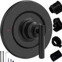 Replacement for Moen T2901BL Gibson Posi-Temp Valve Trim Kit, T2901bl valve trim kit, Black Shower Lever Handle, Durable Solid Metal, Matte Black (Note: not included 2510 valve)