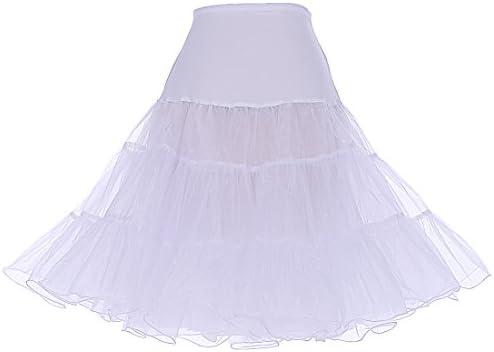 DRESSTELLS 50s Petticoat Skirts Women Vintage Tulle Underskirt Retro Tutu Crinoline M