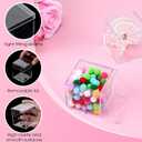Telooco 48 Pcs Clear Acrylic Box with Lid 2.2 x 2.2 x 2.2 Inch Small Square Display Boxes Candy Storage Containers, Stackable Small Acrylic Cubes for Candy Pill Beads Earring Jewelry Party Favor