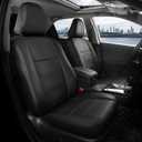 Custom Fit Seat Covers for Toyota Camry 2012-2017 L/LE/XLE - Premium Faux Leather Full Set with 4-Layer Waterproof Protection,Black Not for Hybrid