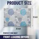 Teenyyou 1 Pcs 26" x 18" Dryer Top Protector Mat, Washer and Dryer Topper, Non Slip Waterproof Machine Cover Dust Proof Quick Drying Topper Pad for Laundry and Kitchen (Bloom Blue)