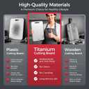 Titanium Cutting Board Set of 3, 100% Pure Titanium Cutting Boards for Kitchen, Non-Toxic, Double-Sided Chopping Boards for Raw & Cooked Food, Handles Included, Dishwasher Safe(S+M+L)