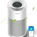 GoveeLife Smart Air Purifier for Home Large Room Up to 1524 sq.ft.with Washable Filter, Integrated PM 2.5 Air Quality Sensor,WiFi, H13 True HEPA Air Purifier for Smoke, Wildfire, Pet Hair,24dB, White