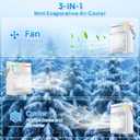 Portable Air Conditioners, Mini Air Conditioner, Personal Air Conditioner, AC Unit Cooling Fan with Remote Control, 3 Speed, 3 Mist, 7 Light,1-3H Timer, Evaporative Air Cooler Fan for Bedroom Office