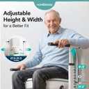 HOMENURSE Toilet Safety Rails for Seniors, Heavy Duty Toilet Safety Frame with Adjustable Height & Width, 350 lb Toilet Handles for Elderly and Disabled, Handicap Grab Bars