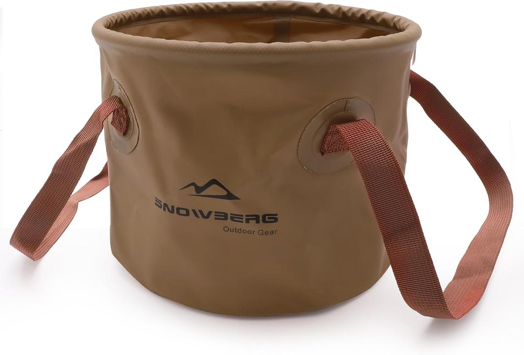 Multifunctional Collapsible ,Portable Bin, Car Wash ,Lightweight Foldable with Handles for Camping, Dish Washing, Laundry, Soaking Feet, Fishing, Hiking (338.1 Ounces, Coffee)