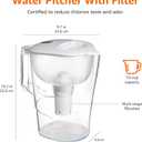 Amazon Basics 10-Cup Pitcher with Filter Compatible with Brita Water Filter Pitcher for Clean, Crisp Water, WQA and NSF Certified, Made in Europe