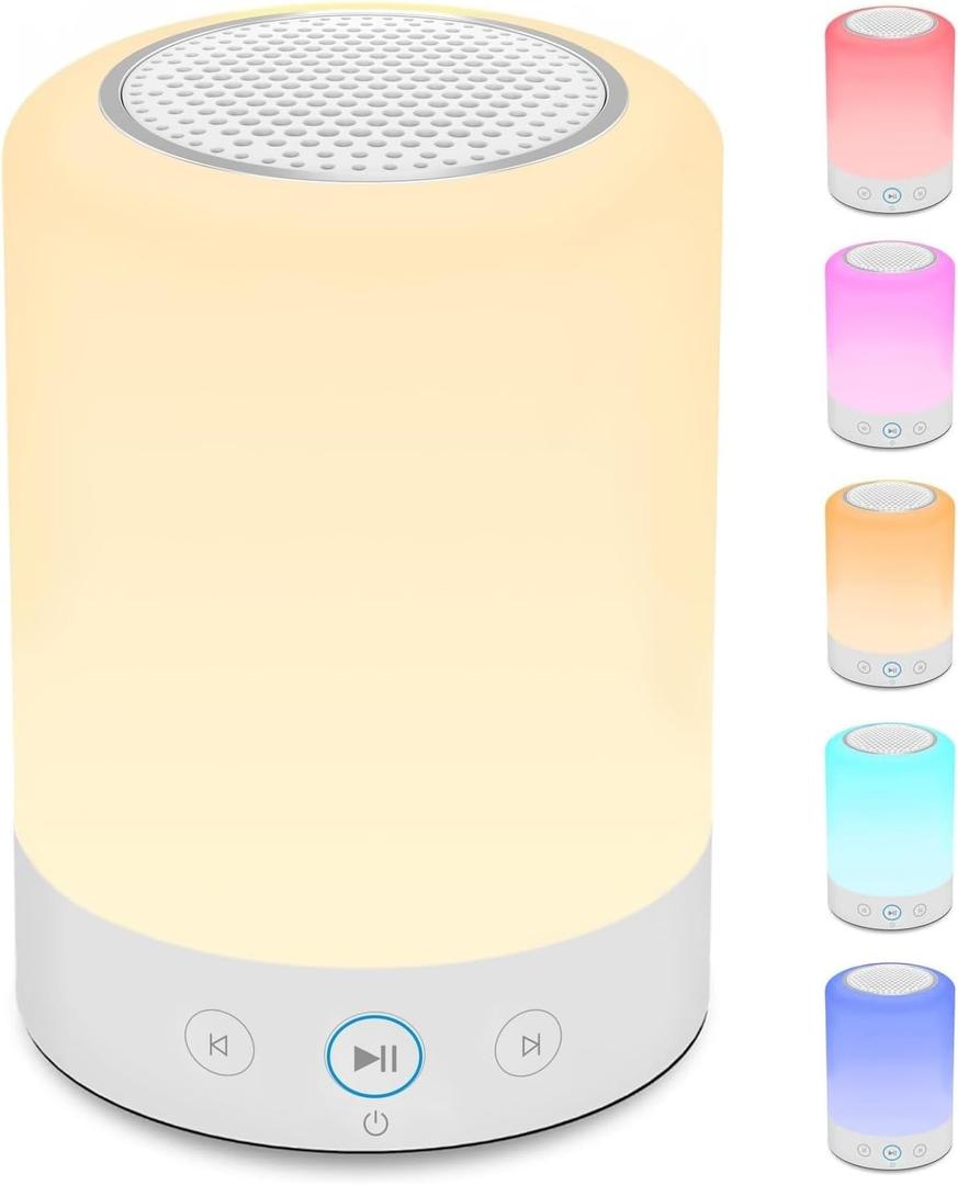 Night Lights, White Noise Machine  20 Non-Looping Sleep Sounds, Rechargeable Battery, Touch Control, 6 Timers & Memory Function | Portable Sound Machine for Baby, Adults, Nursery, Travel