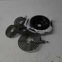 Electric Stove Burner Drip Pans WB31M19(8) WB31M20(6) Electric Stove Top Burner Replacement WB30M1(6") WB30M2(8") Compatible for G-E Hot-point Ken-more General Electric Stove Parts by MIFLUS