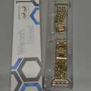 Metal Watch Bands for Women Compatible with Apple Watch Bands for Women Men 40mm 38mm 41mm 42mm 44mm 45mm 46mm, Adjustable Replacement Bracelet for iWatch Bands Series 11 SE 10 9 8 7 6 5 4 3 (Double Chain Gold)