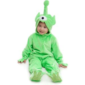HSCTEK Baby Alien Costume for Boys Girls, Infant Halloween Onesie for Toddler Newborn 9-12 Months