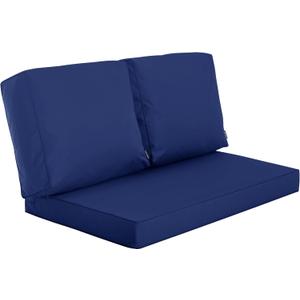 Outdoor Loveseat Cushion, Waterproof Weather & Fade Resistant Seat and Backrest Cushion Set for Patio Furniture,46x24 Inch, Navy