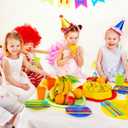 294 Pcs Neon Plastic Silverware Pastel Disposable Silverware Heavy Duty Colorfu Plastic Cutlery Set Includes 98Plastic Forks 98 Knives 98 Spoons for All Occasions7 Colors (300, Rainbow)